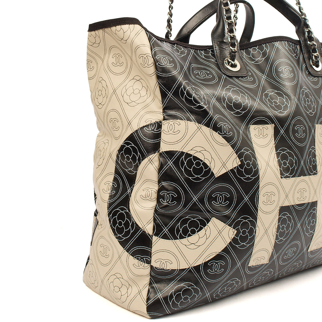 **RUNWAY PIECE** Chanel Camelia Shopping Tote in Calfskin Leather — Alternate View 8