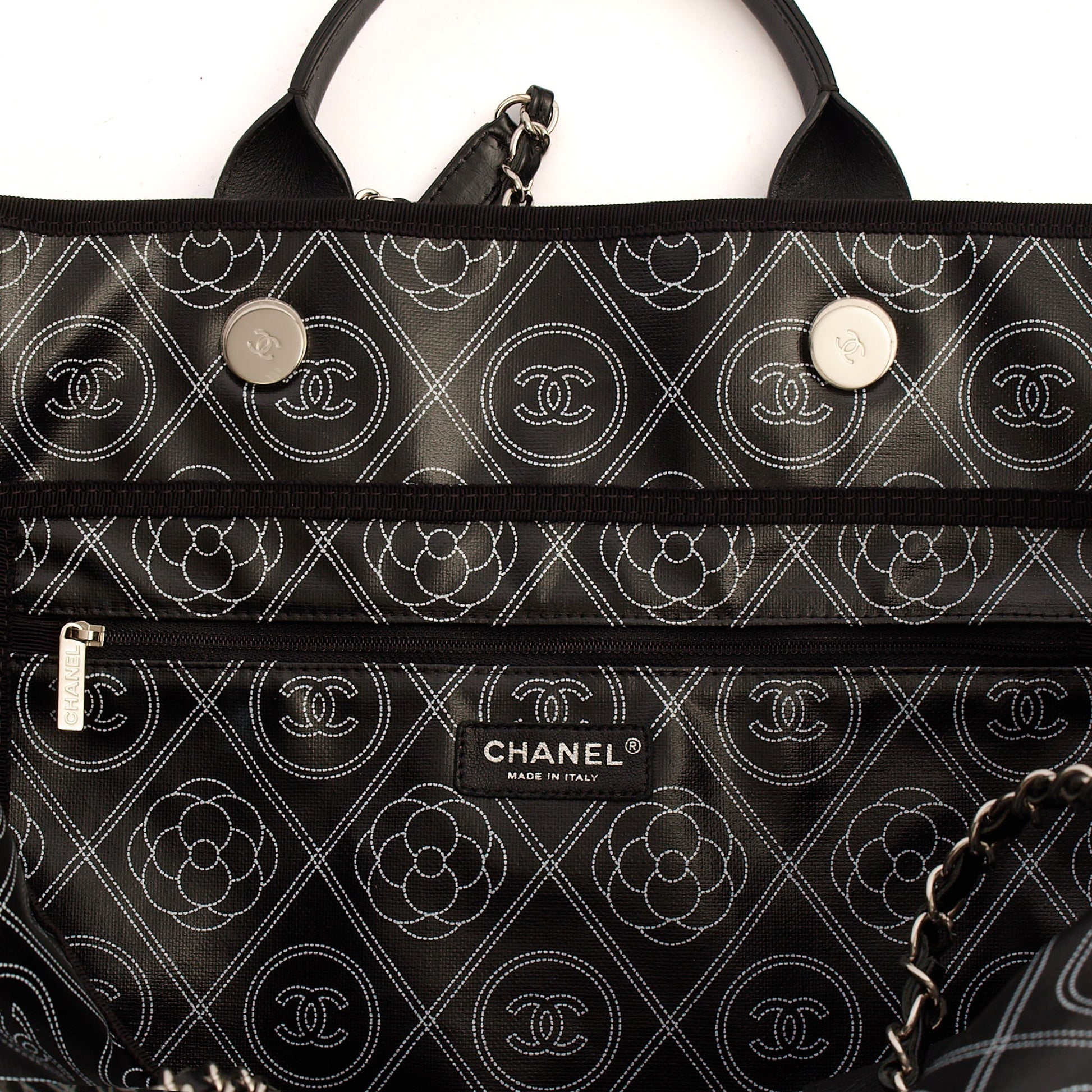 **RUNWAY PIECE** Chanel Camelia Shopping Tote in Calfskin Leather — Alternate View 9