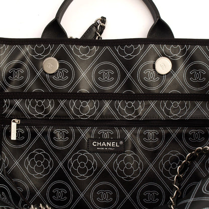**RUNWAY PIECE** Chanel Camelia Shopping Tote in Calfskin Leather — Alternate View 9