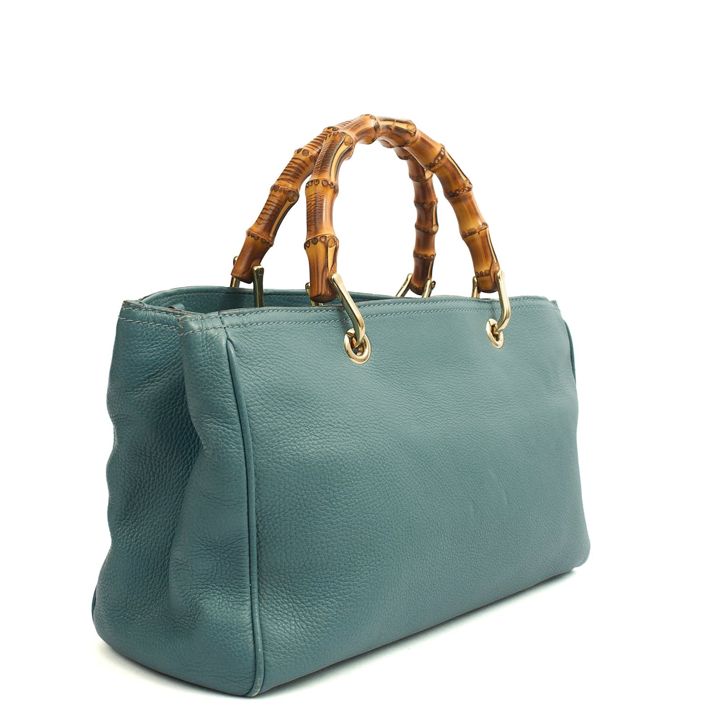 Gucci Tote Bamboo Shopper Tote - Medium in Blue, Leather — Alternate View 10