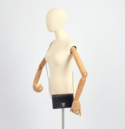 Christian Dior Cross Body Diorama WOC in Black, Leather — Lifestyle View
