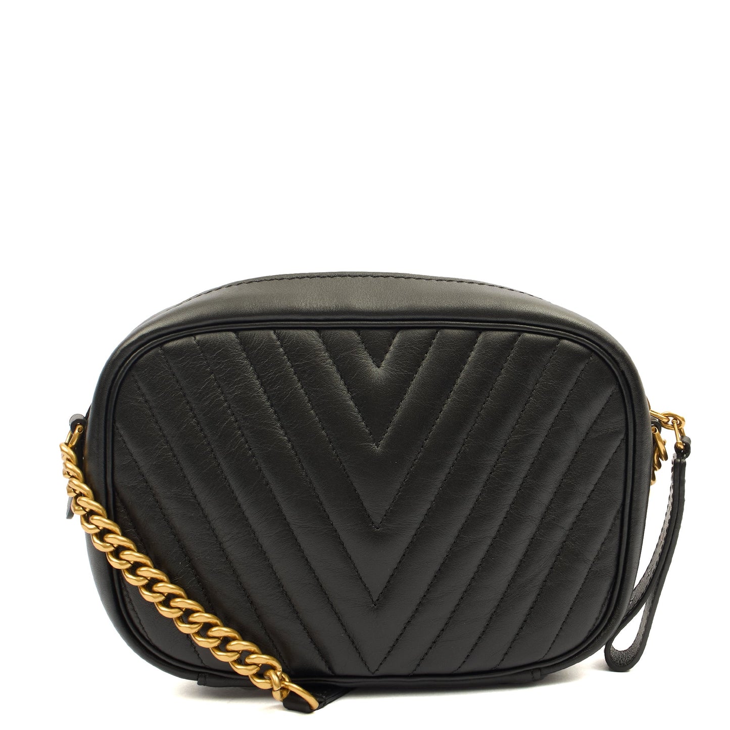 Louis Vuitton Cross Body New Wave PM Chain Bag  in Black, Leather — Back View