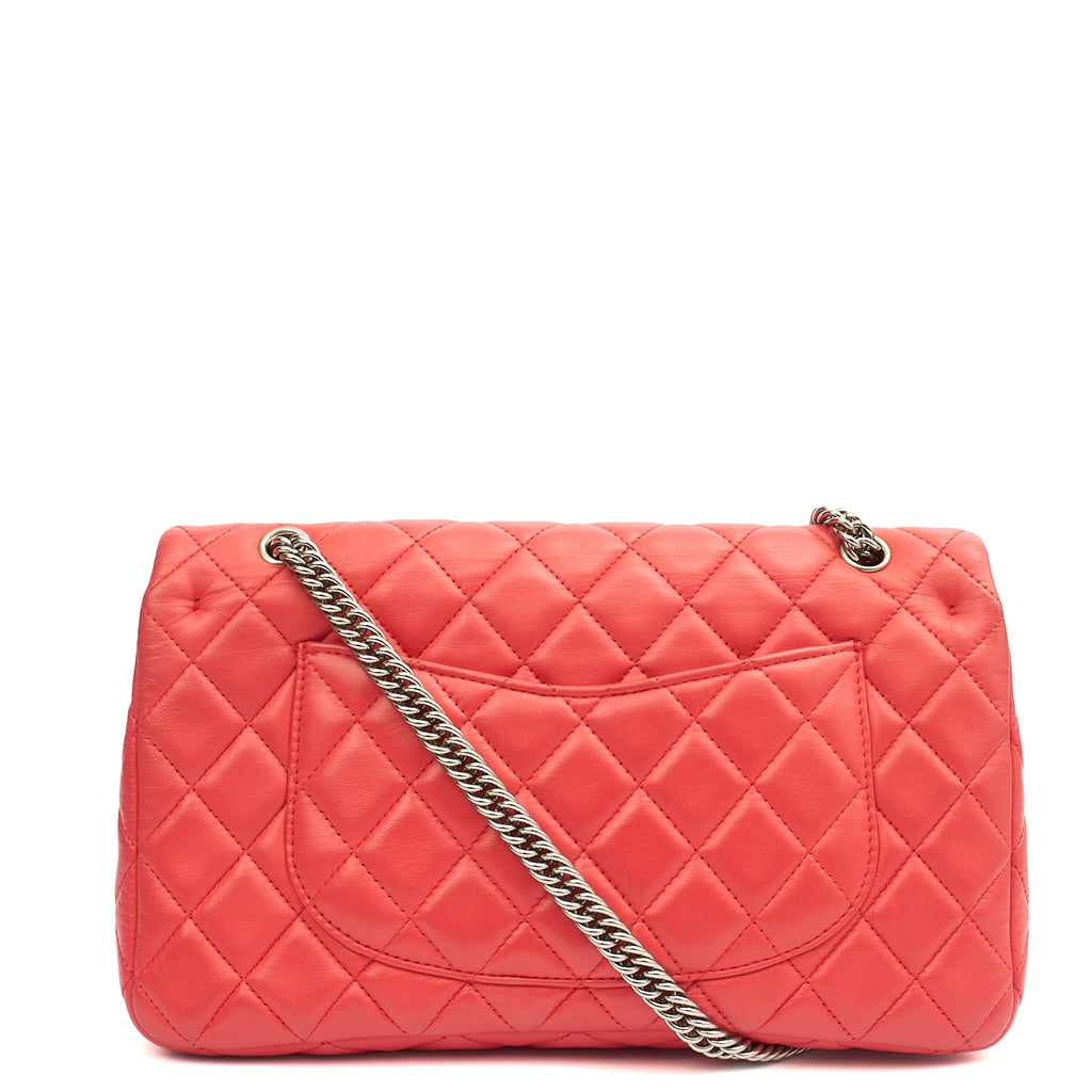 Chanel Shoulder Bag Flap Bag in Red, Leather — Back View