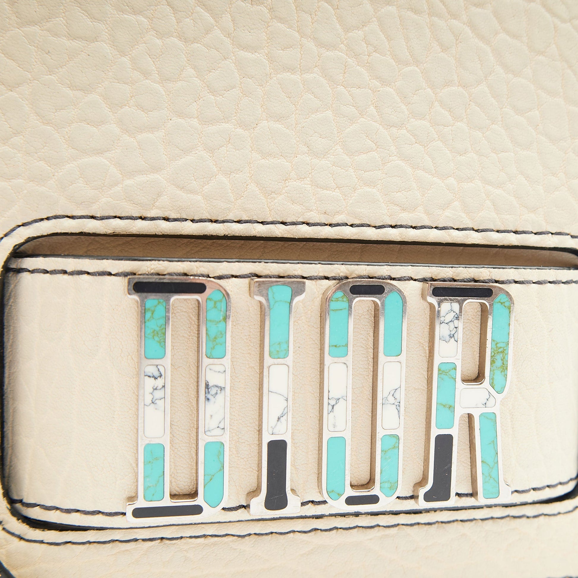 Christian Dior Cross Body Diorevolution Flap Bag in White, Calfskin — Lifestyle View