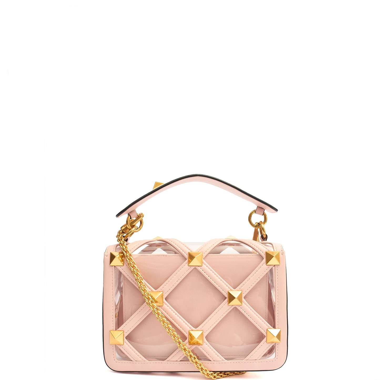 Valentino Shoulder Bag Roman Stud Shoulder Bag - Medium in Pink, Leather — Alternate View 9