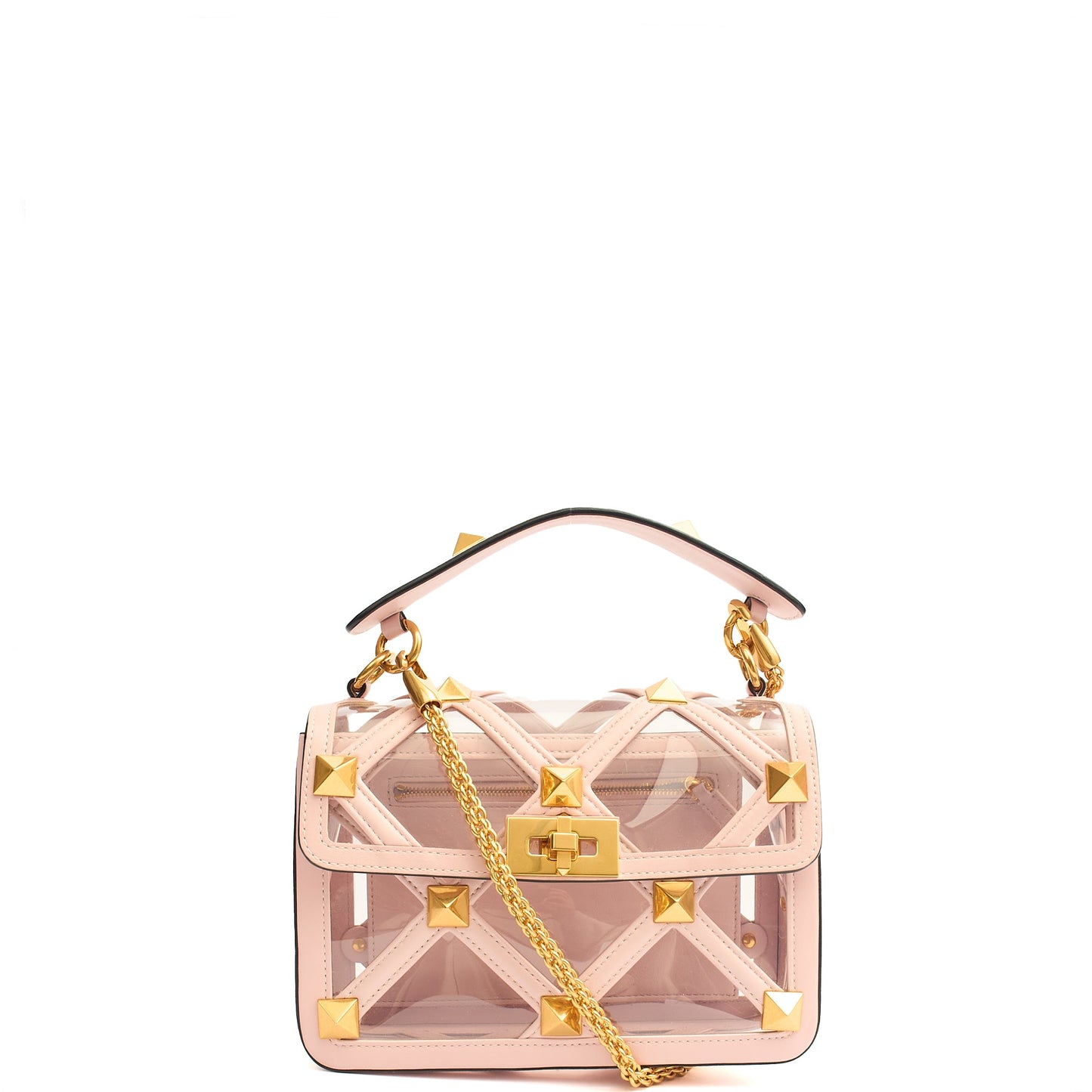 Valentino Shoulder Bag Roman Stud Shoulder Bag - Medium in Pink, Leather — Alternate View 13
