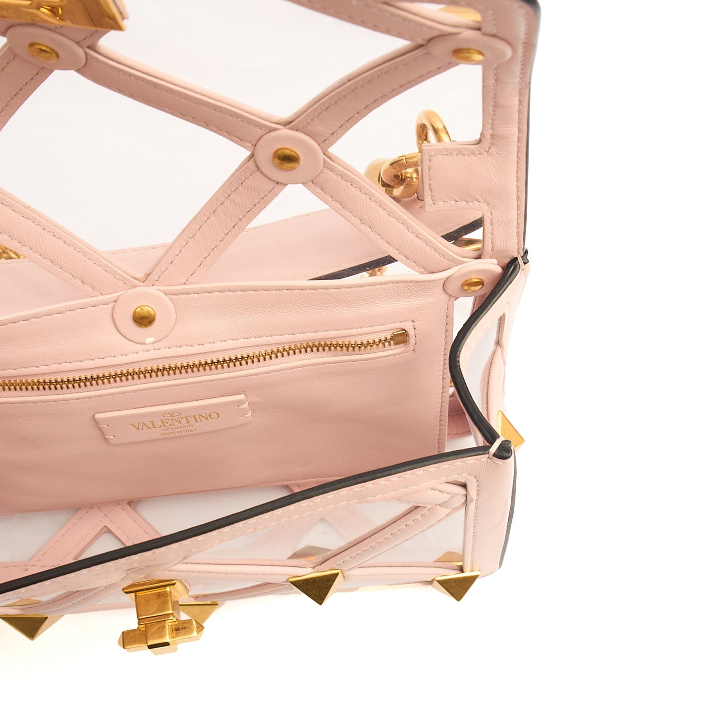 Valentino Shoulder Bag Roman Stud Shoulder Bag - Medium in Pink, Leather — Alternate View 17
