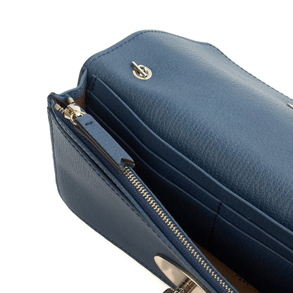Mulberry Cross Body Bayswater Clutch in Steel Blue, Calfskin Leather — Lifestyle View