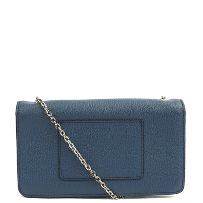 Mulberry Cross Body Bayswater Clutch in Steel Blue, Calfskin Leather — Top View