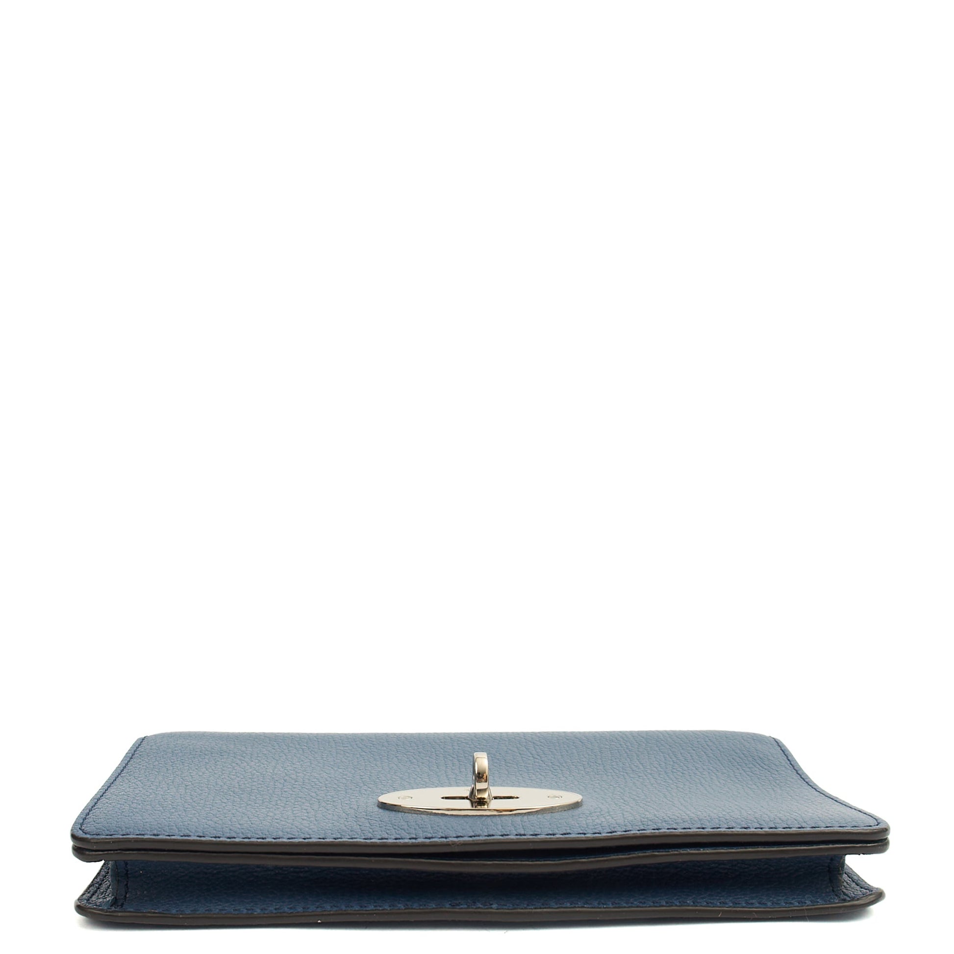 Mulberry Cross Body Bayswater Clutch in Steel Blue, Calfskin Leather — Detail View