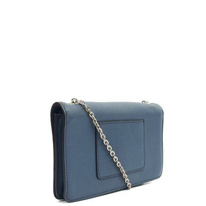 Mulberry Cross Body Bayswater Clutch in Steel Blue, Calfskin Leather — Back View