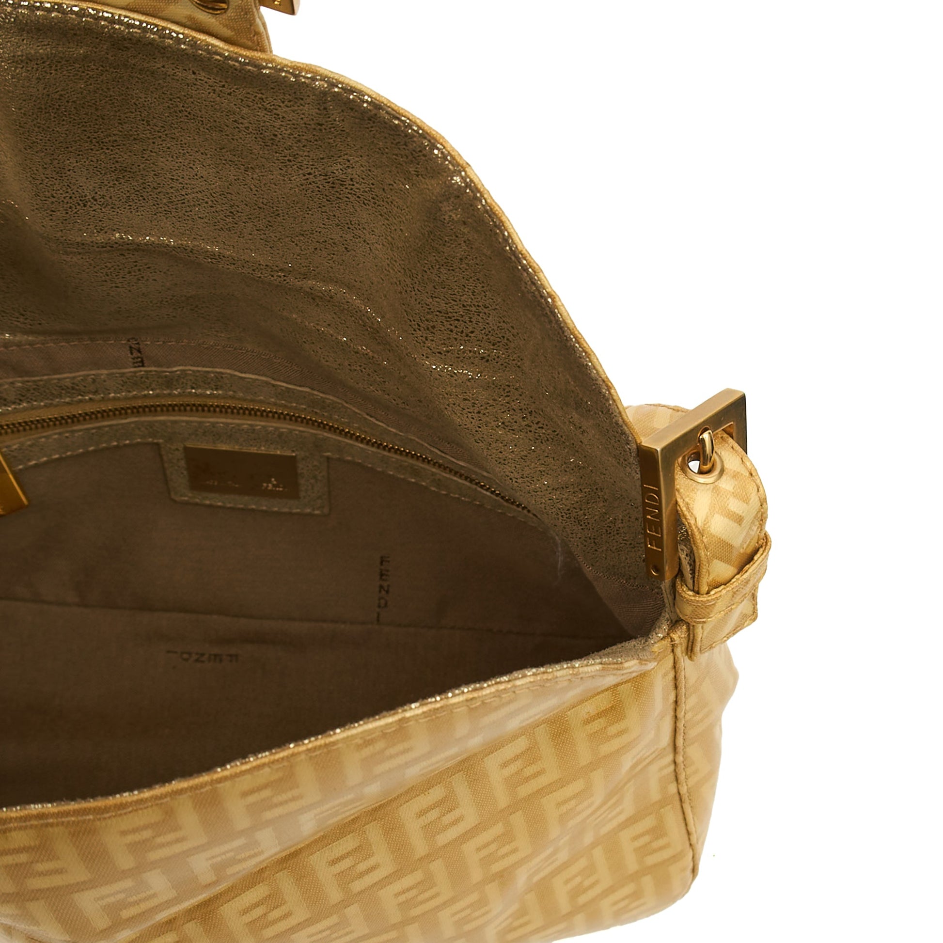 Fendi Shoulder Bag Baguette in Metallic, Patent Leather — Alternate View 17