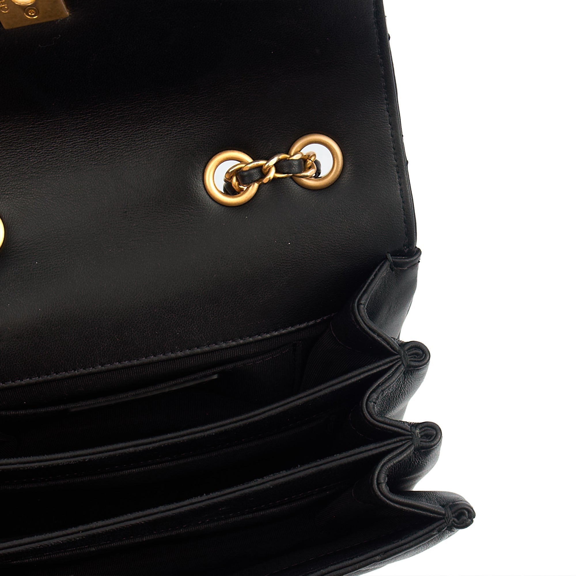Chanel Cross Body Flap Bag in Black, Lambskin Leather — Alternate View 9