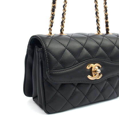 Chanel Cross Body Flap Bag in Black, Lambskin Leather — Alternate View 7