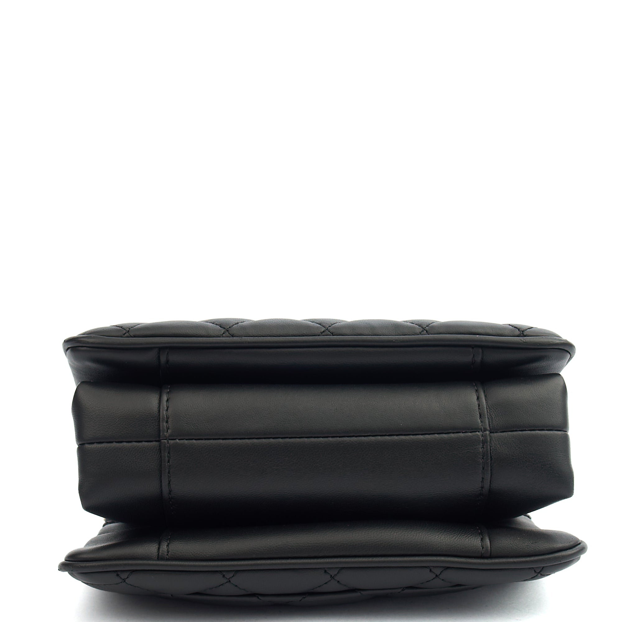 Chanel Cross Body Flap Bag in Black, Lambskin Leather — Top View