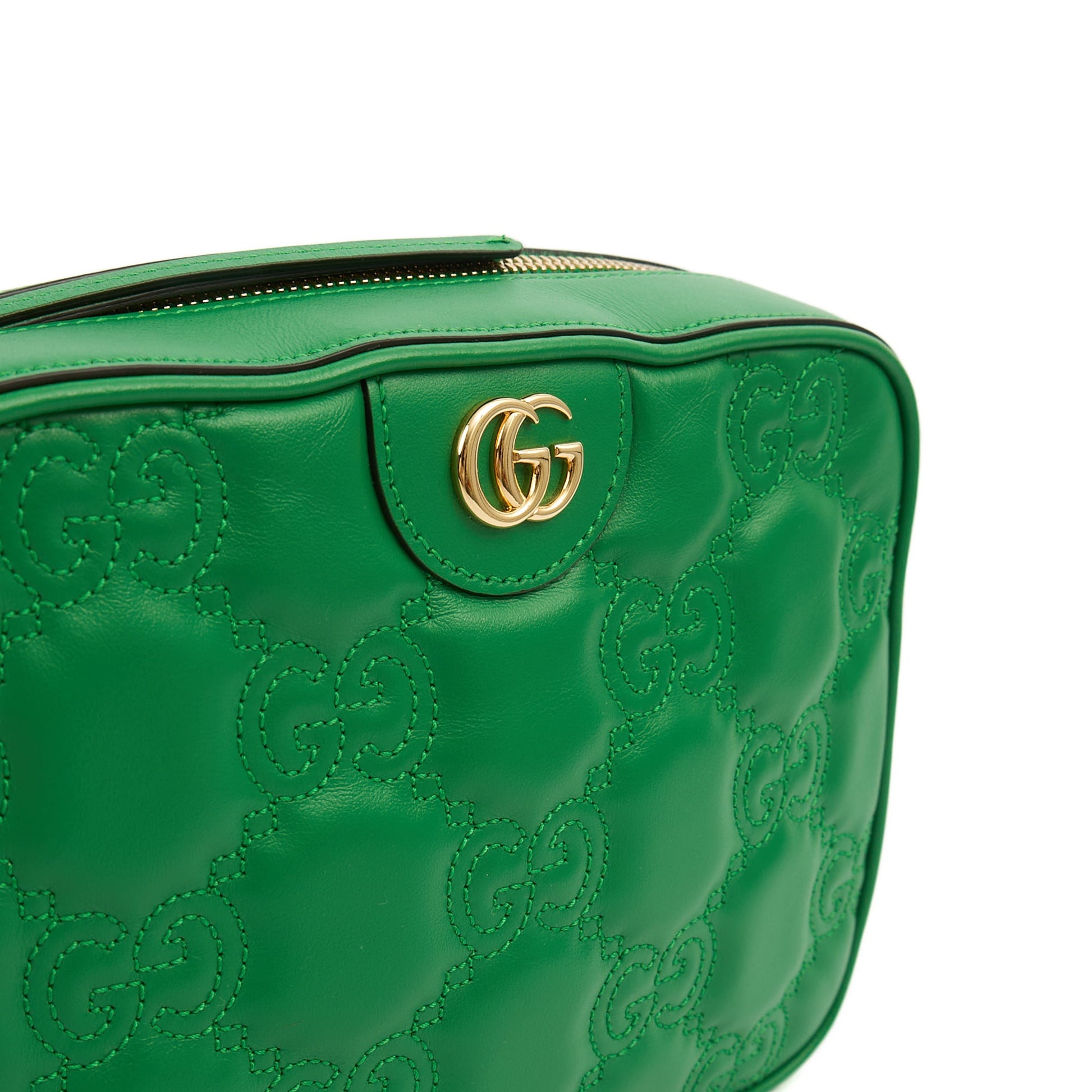 Gucci Cross Body Ophidia Crossbody in Green, Leather — Detail View
