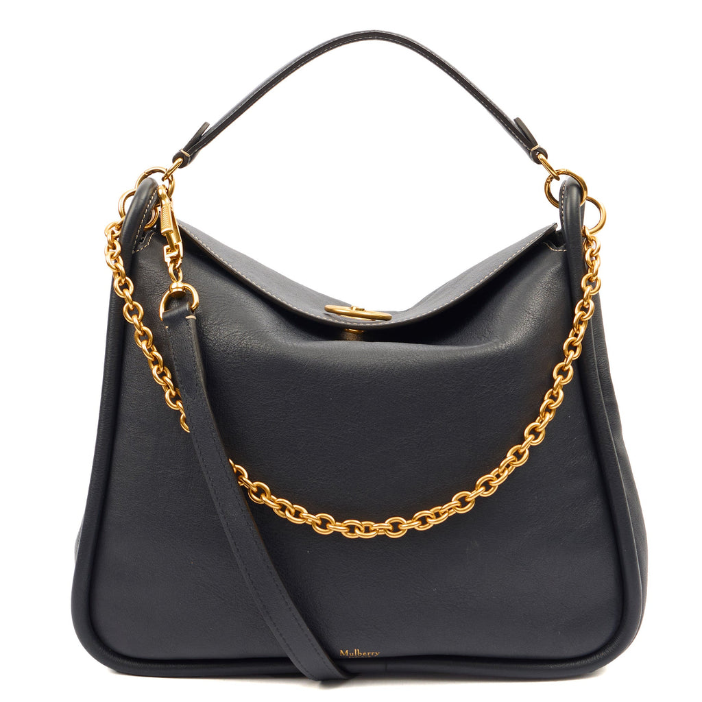 Mulberry Tote Leighton in Navy, Calfskin Leather — Alternate View 8