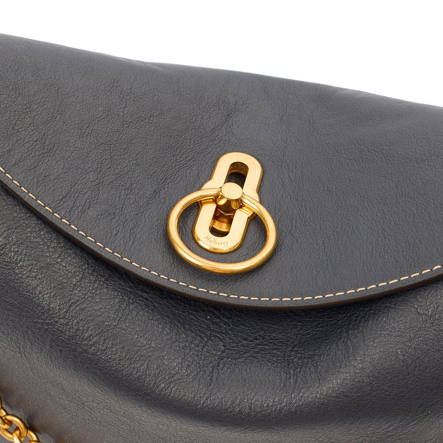 Mulberry Tote Leighton in Navy, Calfskin Leather — Alternate View 13