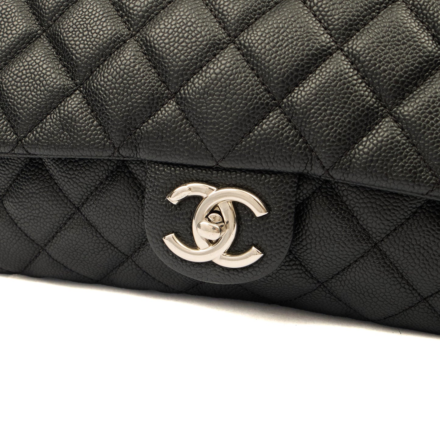 Chanel Shoulder Bag Flap Bag in Black, Caviar Leather — Alternate View 24