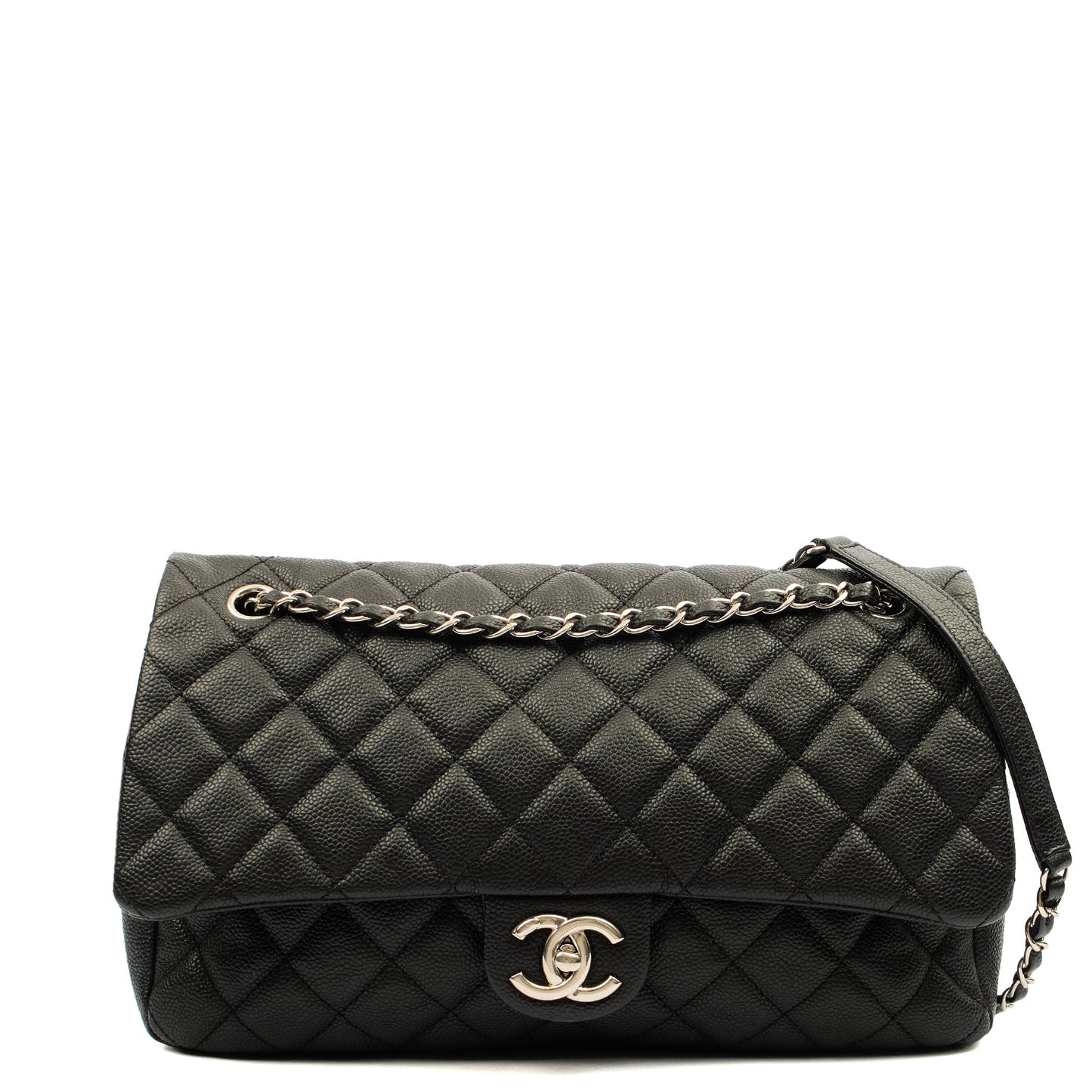 Chanel Shoulder Bag Flap Bag in Black, Caviar Leather — Alternate View 19