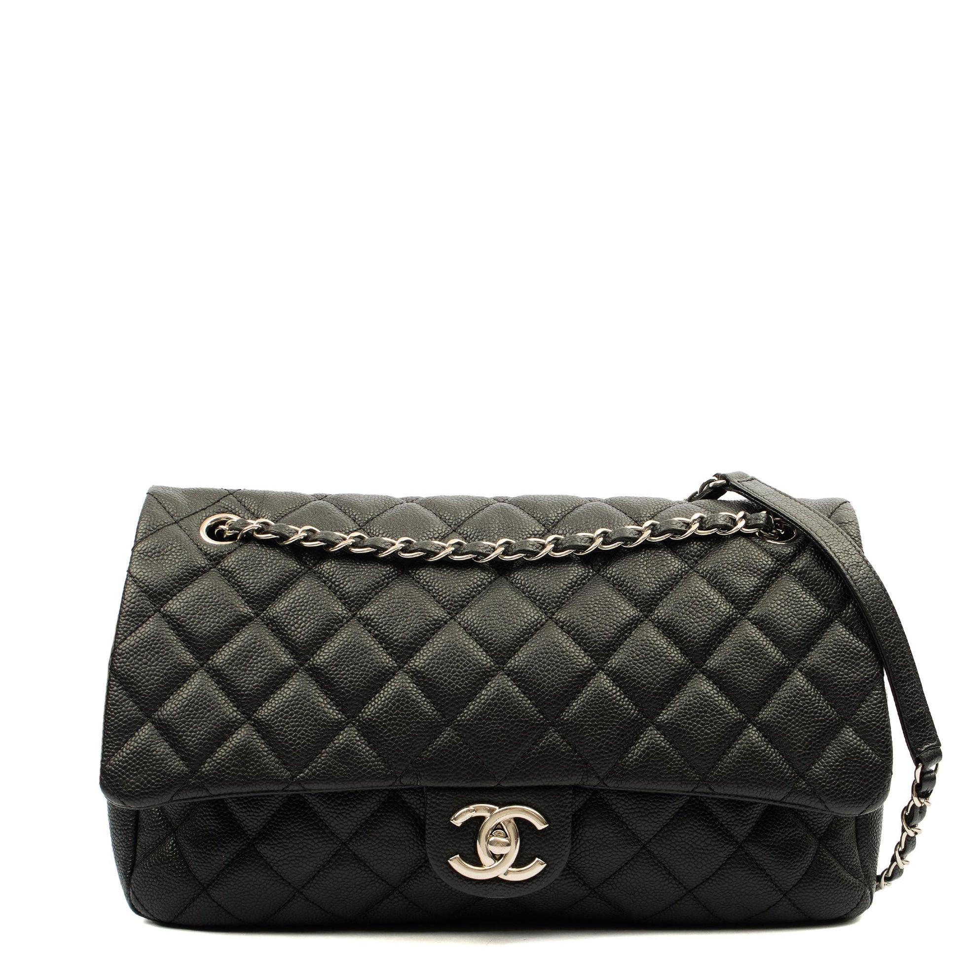 Chanel Shoulder Bag Flap Bag in Black, Caviar Leather — Alternate View 19