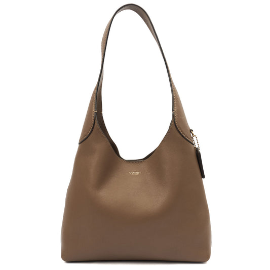 Coach Tote Brooklyn Shoulder Bag 28 in Brown, Leather — Front View