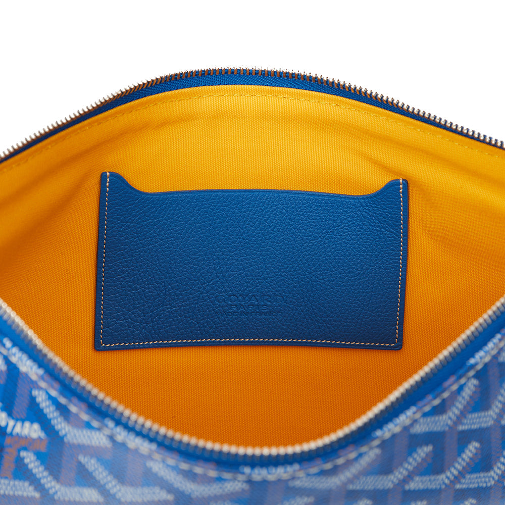 Goyard Clutch Senat Pouch PM in Blue, Leather — Detail View