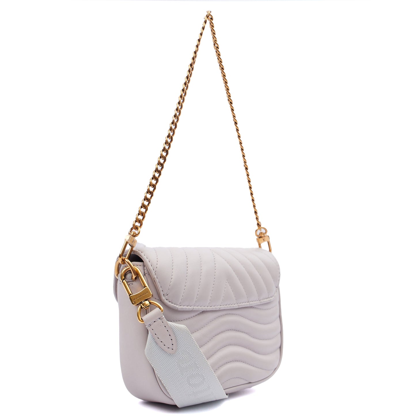 Louis Vuitton Cross Body New Wave Multi Pochette in Grey, Calfskin Leather — Alternate View 9