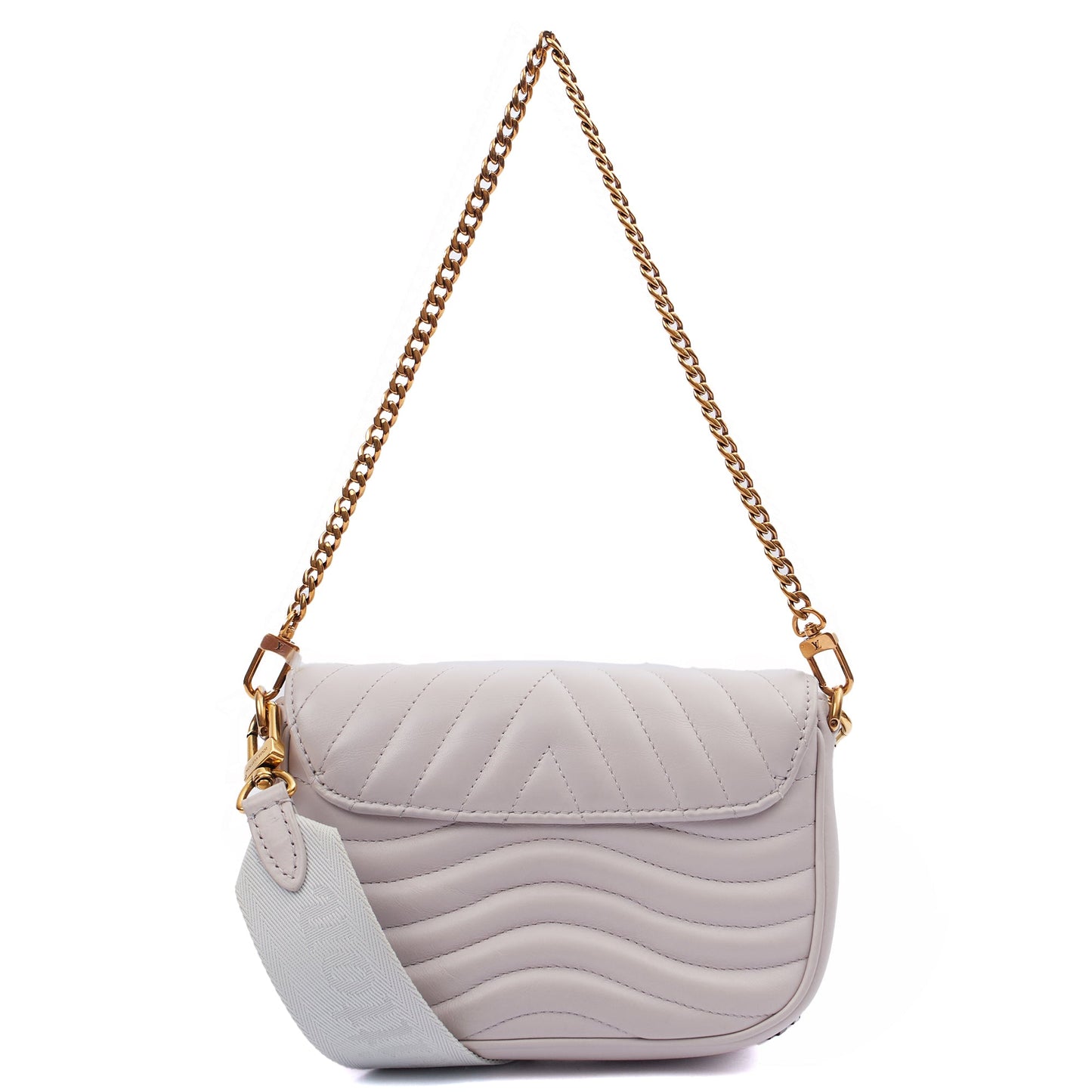 Louis Vuitton Cross Body New Wave Multi Pochette in Grey, Calfskin Leather — Alternate View 17