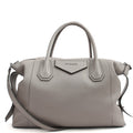 Givenchy Tote Antigona Soft - Medium in Grey, Leather — Front View