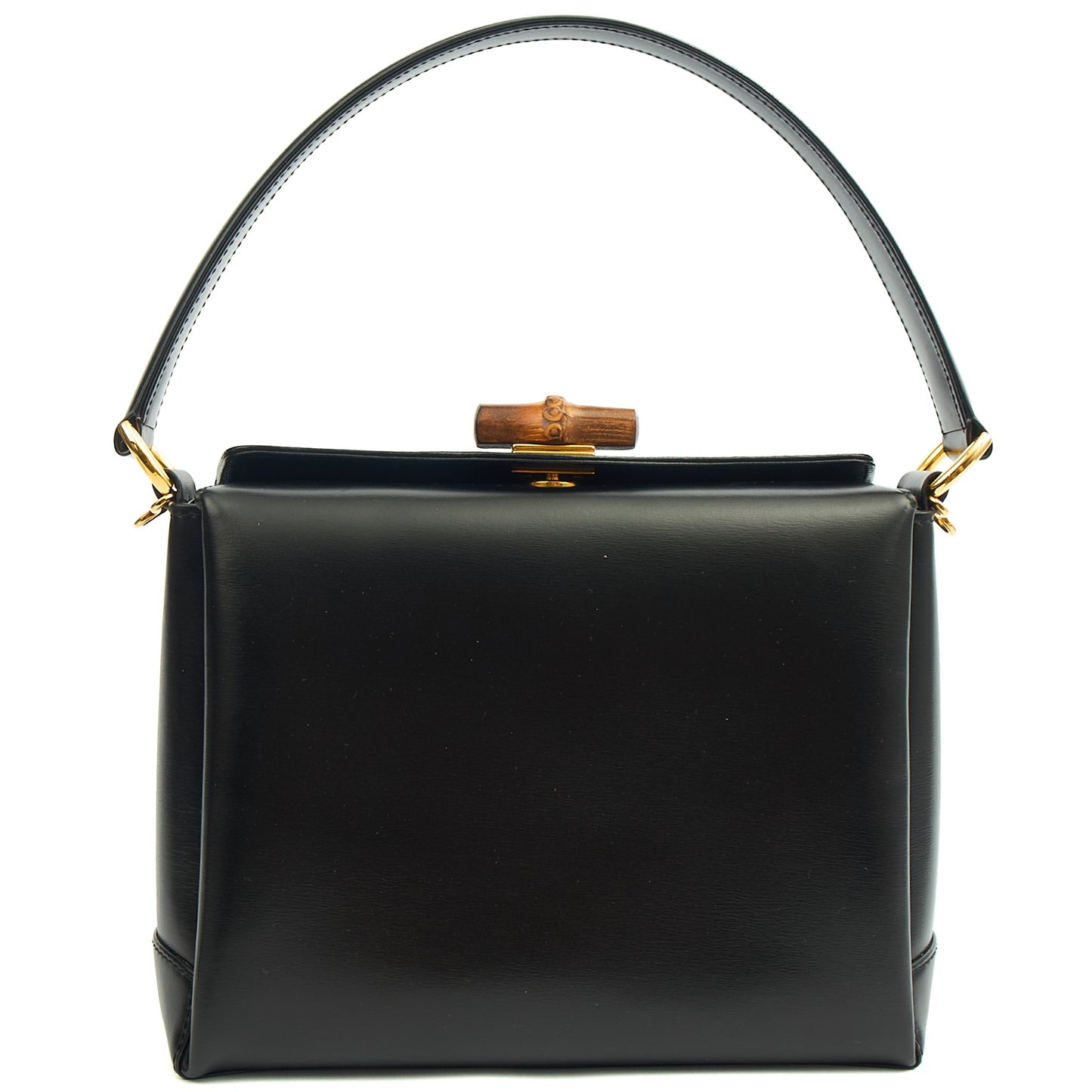 Gucci Top Handle Vintage Bamboo  in Black, Leather — Alternate View 15