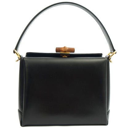 Gucci Top Handle Vintage Bamboo  in Black, Leather — Alternate View 15