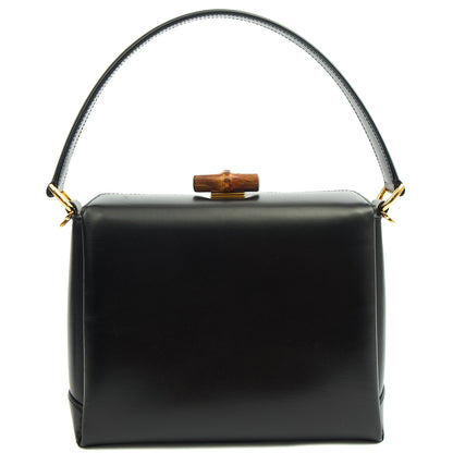 Gucci Top Handle Vintage Bamboo  in Black, Leather — Alternate View 13