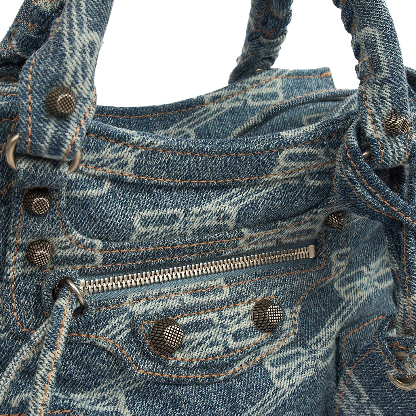 Balenciaga Cross Body Neo Classic- Nano in Blue, Fabric — Alternate View 19