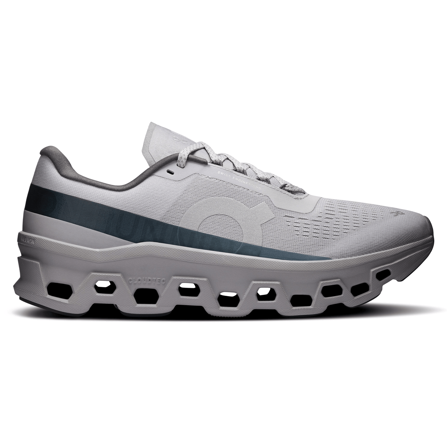 On Cloudmonster 1 'Glacier Alloy' — UK 6.5 | EU 40 | US 7 — Side View