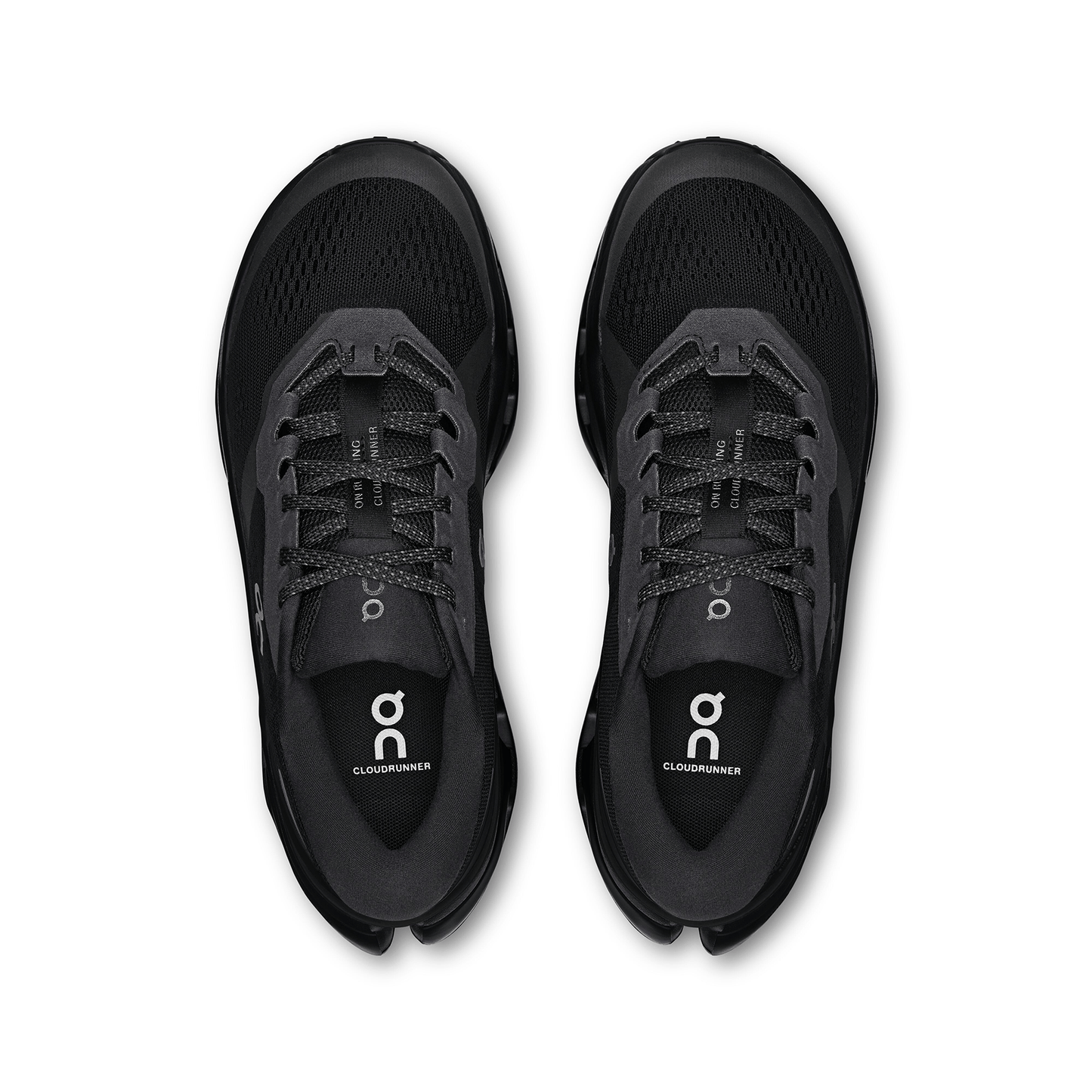 On Cloudrunner 3 'Black Black' — UK 6.5 | EU 40 | US 7 — Top View