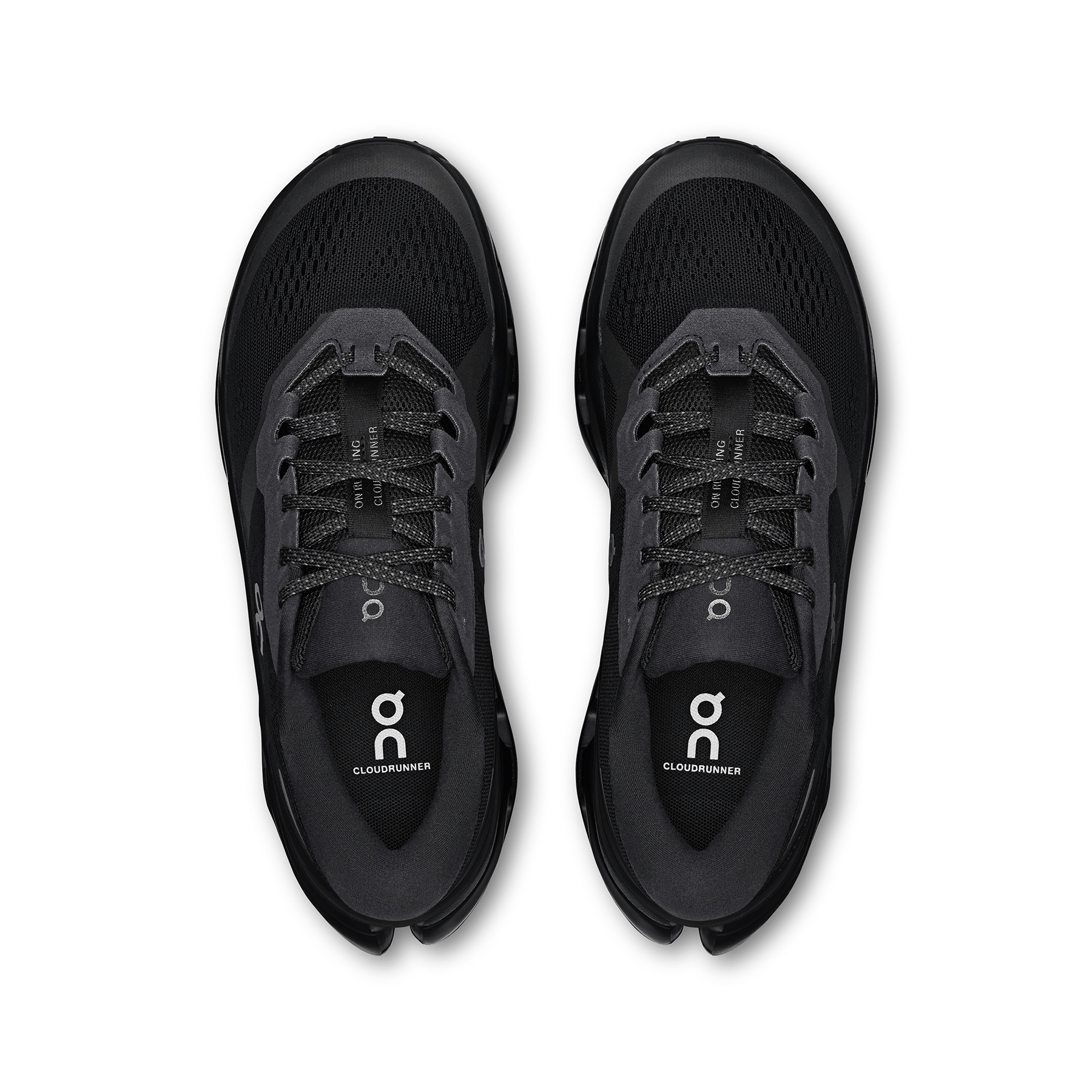 On Cloudrunner 3 'Black Black' — UK 6.5 | EU 40 | US 7 — Top View