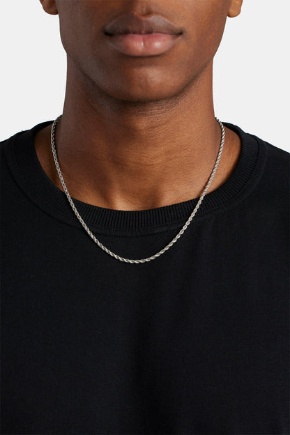 Cernucci 3mm Rope Chain — 16" — Front View