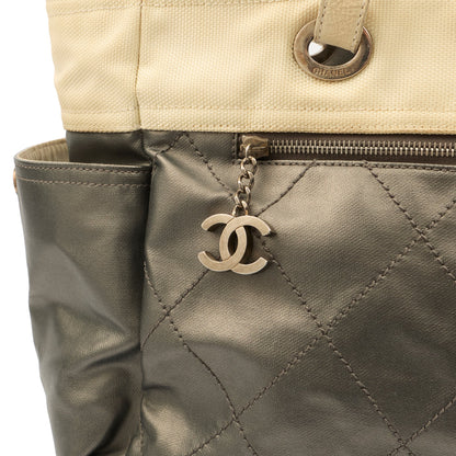 Chanel Tote Paris-Biarritz Tote - Large  in Metallic, Fabric — Lifestyle View