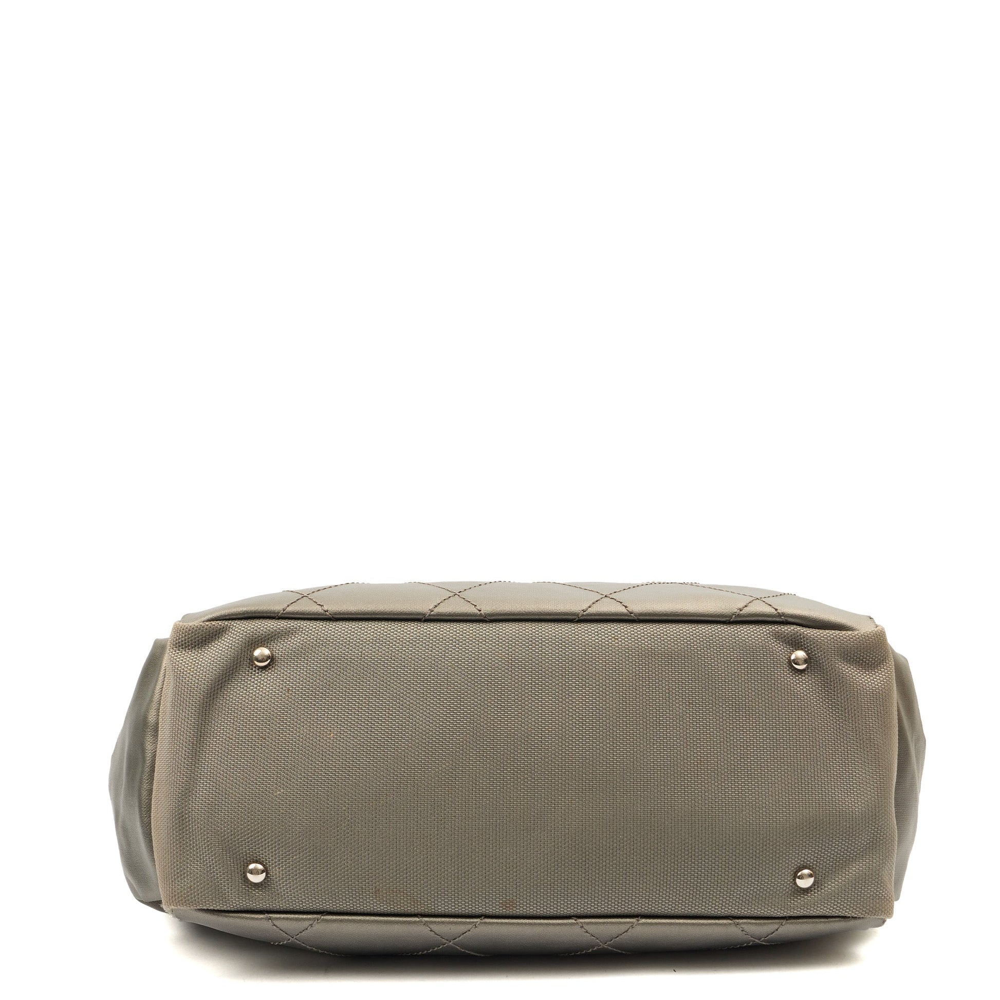 Chanel Tote Paris-Biarritz Tote - Large  in Metallic, Fabric — Top View