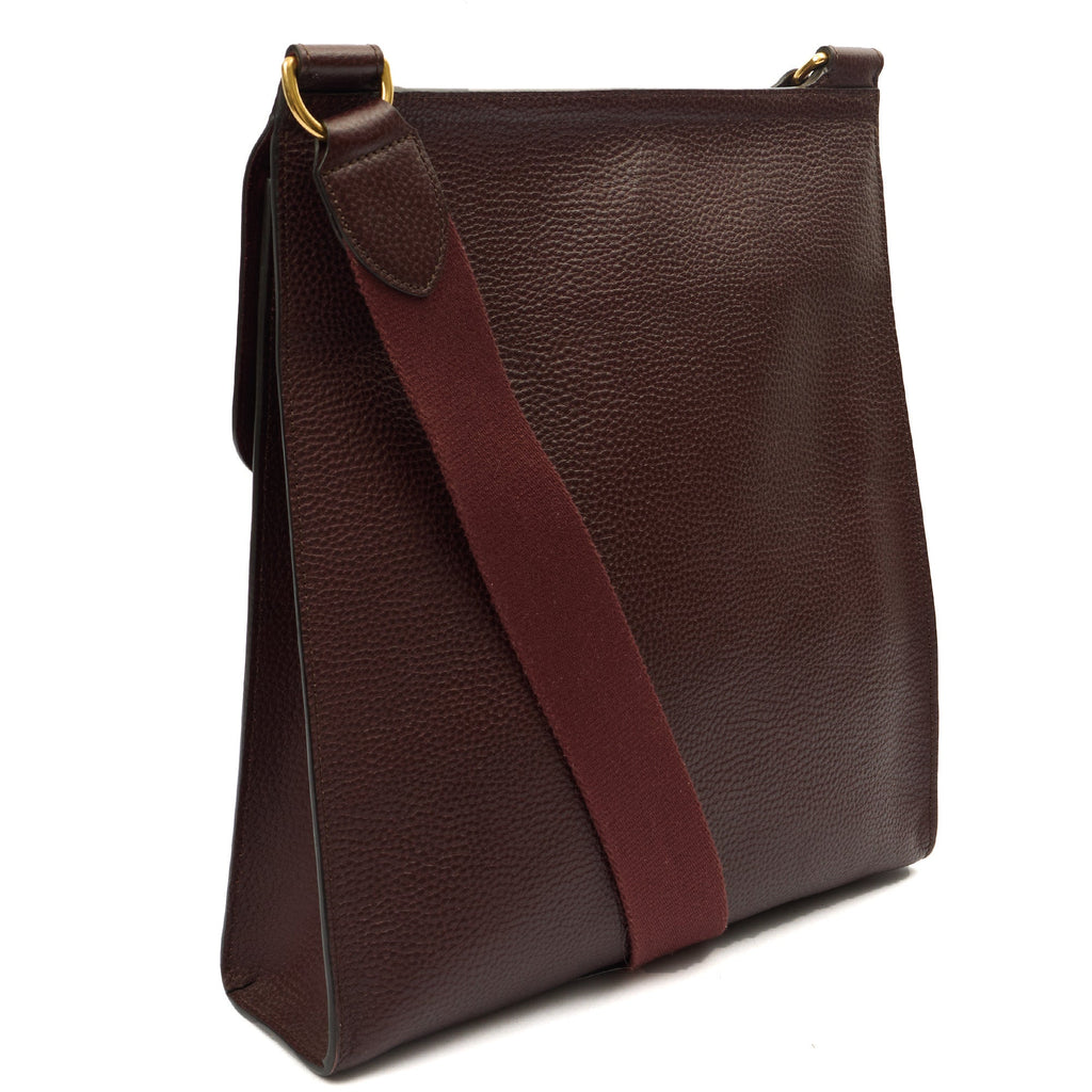 Mulberry Cross Body Antony - Large in Oxblood, Calfskin Leather — Back View