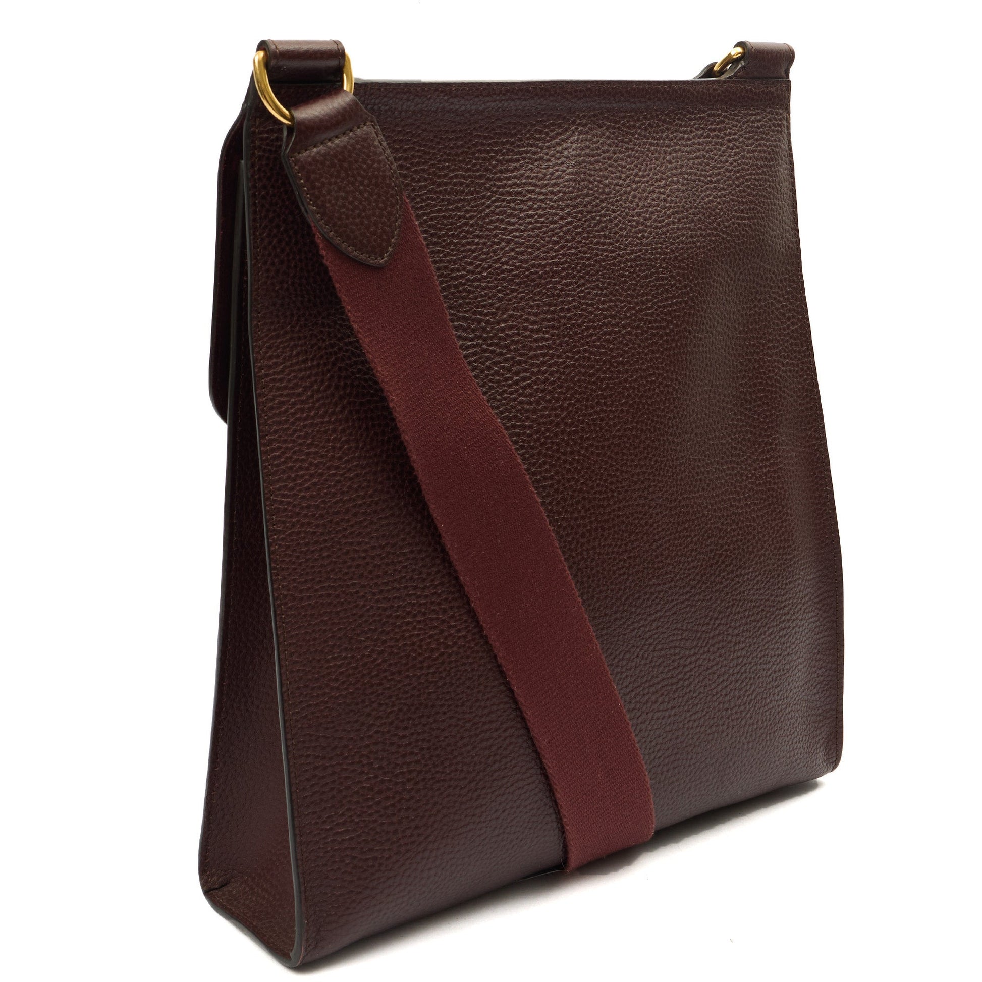 Mulberry Cross Body Antony - Large in Oxblood, Calfskin Leather — Back View