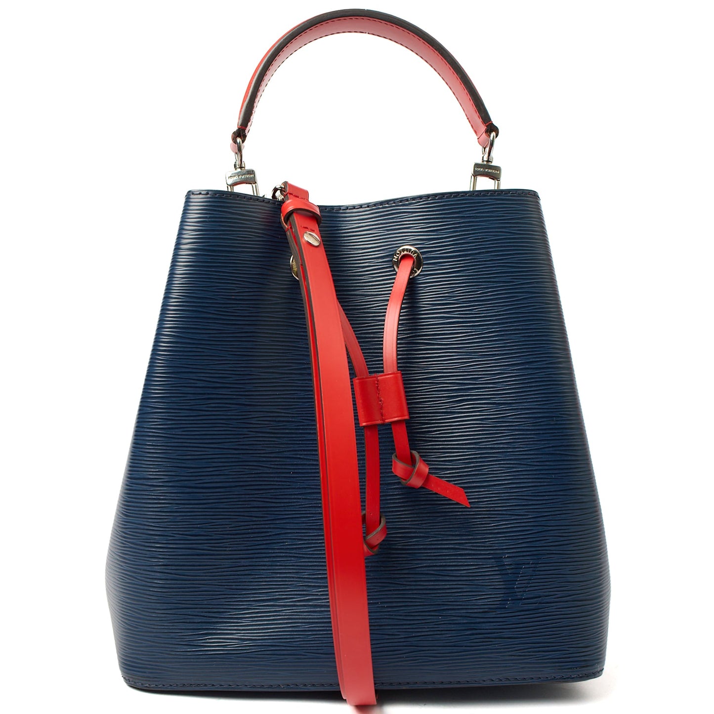 Louis Vuitton Bucket Bag Noe in Blue , 35nis Leather — Front View
