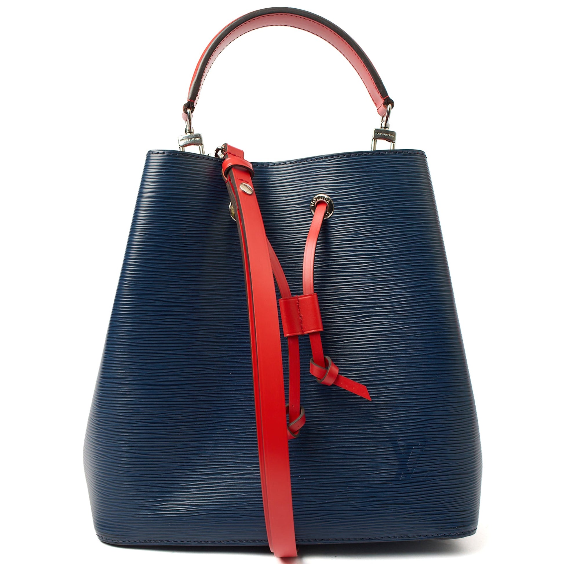 Louis Vuitton Bucket Bag Noe in Blue , 35nis Leather — Front View