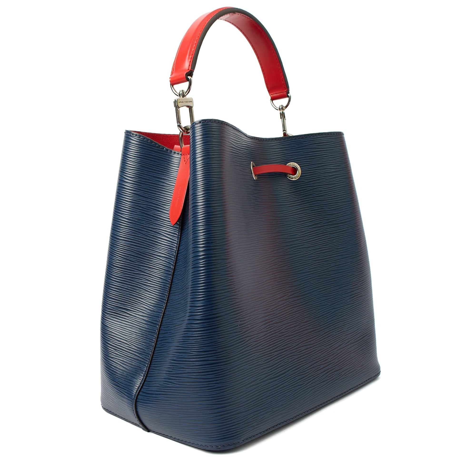 Louis Vuitton Bucket Bag Noe in Blue , 35nis Leather — Back View