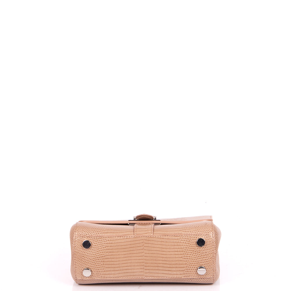 Aspinal of London Shoulder Bag Lottie in Neutral, Exotic Effect Leather — Alternate View 13
