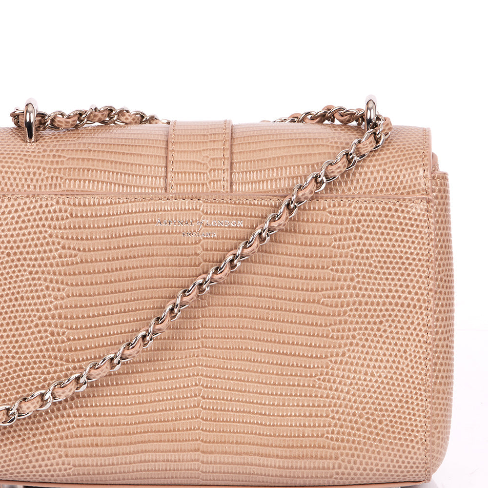 Aspinal of London Shoulder Bag Lottie in Neutral, Exotic Effect Leather — Alternate View 15