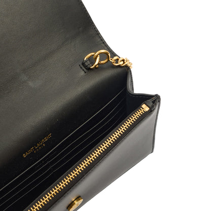 Saint Laurent Cross Body Kate Tassel Chain Wallet in Black, Leather — Alternate View 11