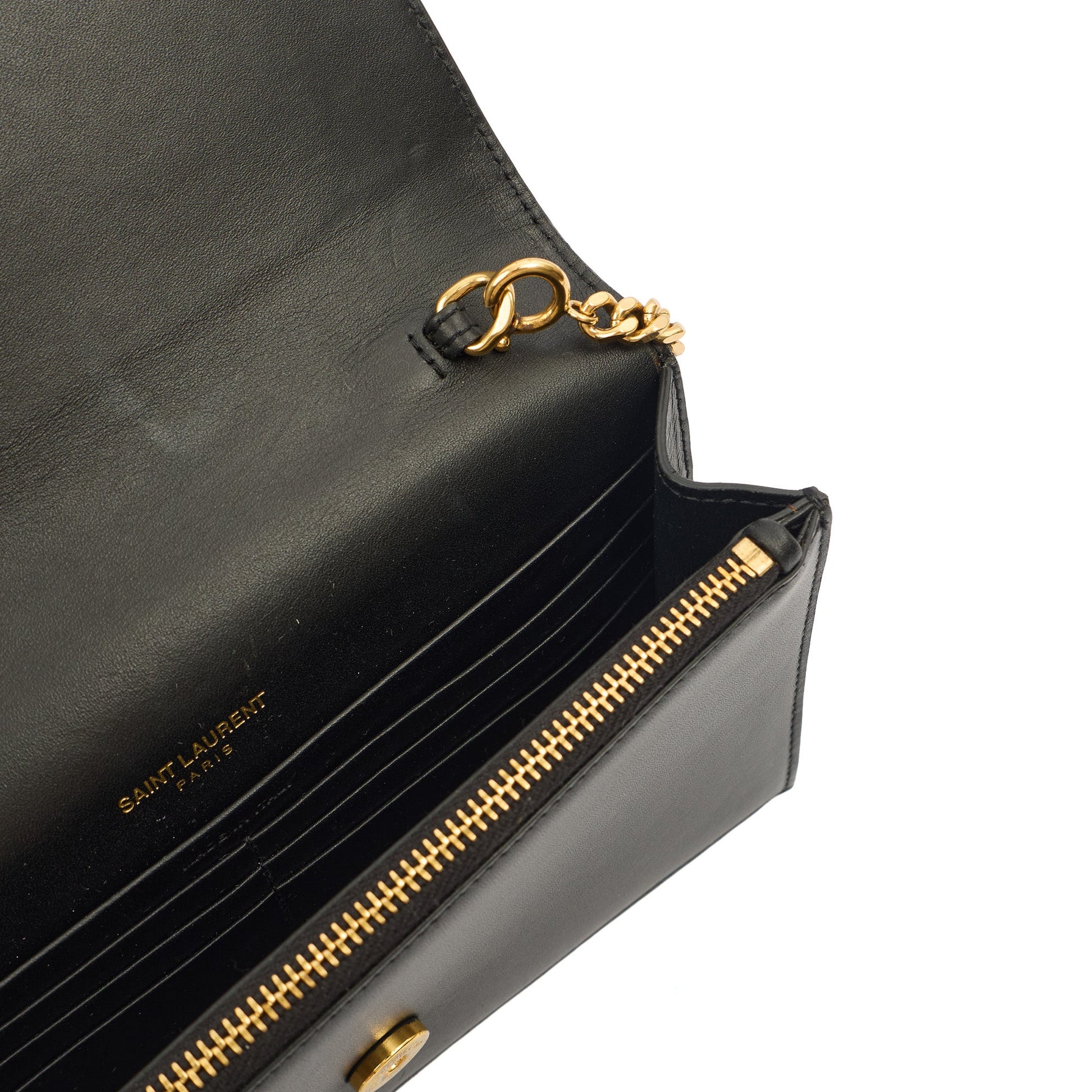 Saint Laurent Cross Body Kate Tassel Chain Wallet in Black, Leather — Alternate View 17