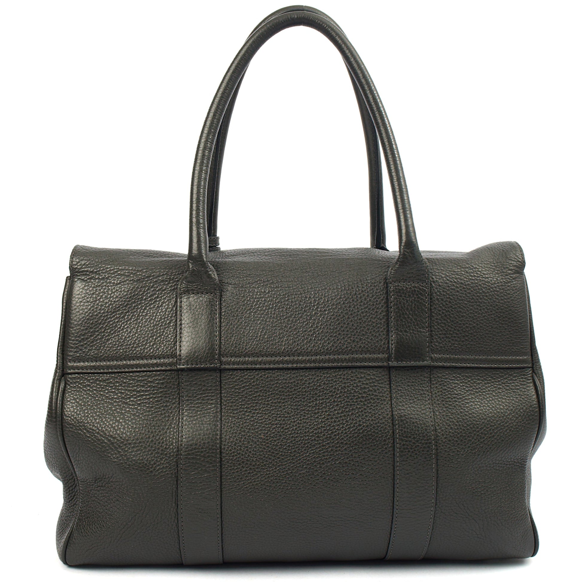 Mulberry Tote Bayswater Heritage in Charcoal Grey, Leather — Detail View